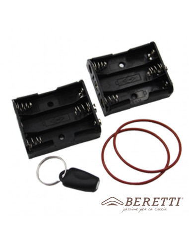 Kit 2: porta batterie, magnete, o-ring rosso