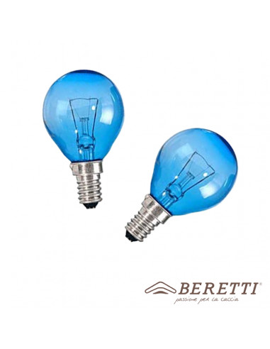 Kit 2 pièces - Ampoule bleu E14 à incandescence pour la photopériode