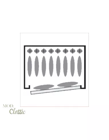 CASSAFORTE CLASSIC CLT10 disposizione fucili