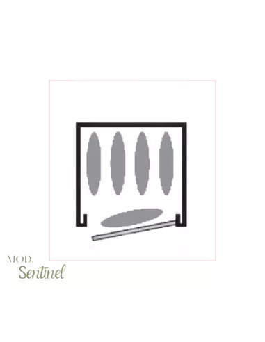 CASSAFORTE INFAC SENTINEL S5 disposizione fucili