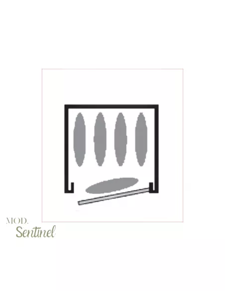 CASSAFORTE INFAC SENTINEL S5 disposizione fucili