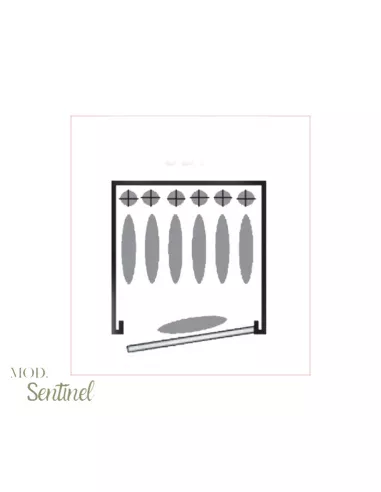 CASSAFORTE INFAC SENTINEL SD7 disposizione armi