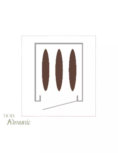CASSAFORTE ARMUNIC AR3 disposizione fucili