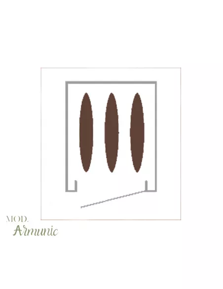 CASSAFORTE ARMUNIC AR3 disposizione fucili