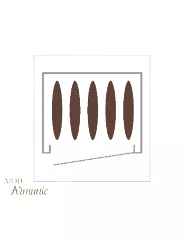 CASSAFORTE ARMUNIC AR5 disposizione fucili