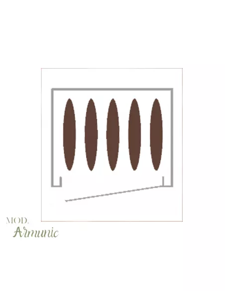 CASSAFORTE ARMUNIC AR5 disposizione fucili