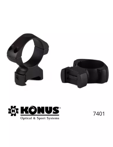 Anillos de montaje Konus Medium – Ø1″ - 25,4 mm - Rieles Picatinny y Weaver