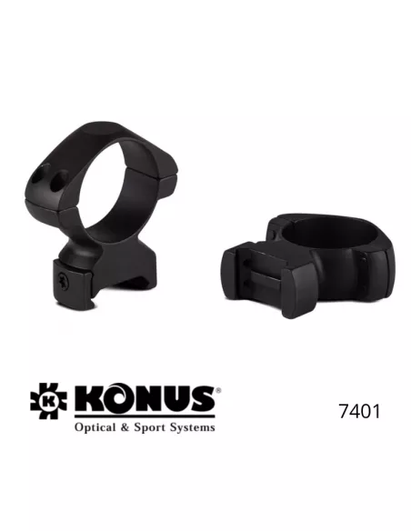 Anillos de montaje Konus Medium – Ø1″ - 25,4 mm - Rieles Picatinny y Weaver