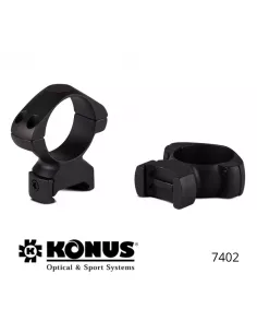 Низкие монтажные кольца Konus – Ø1″ - 25,4 мм - для планок Пикатинни и Вивера