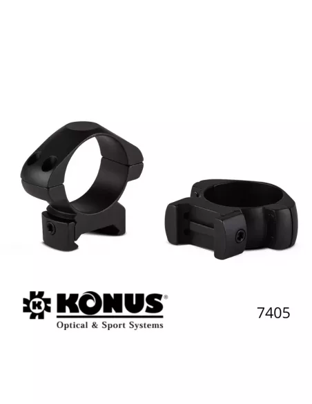 Anillos de montaje bajos Konus – 30 mm – Rieles Picatinny y Weaver