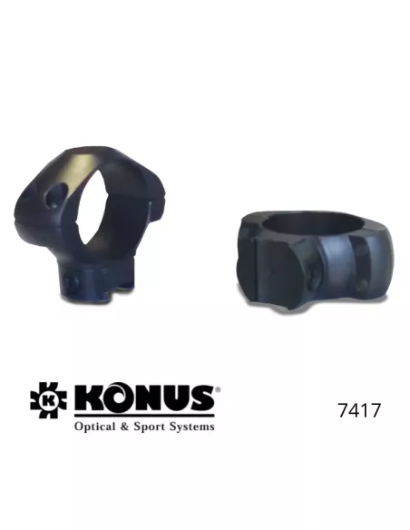 Anillas de montaje bajas Konus – Ø1″ – 25,4 mm - Rieles y carabinas de aire comprimido de calibre .22