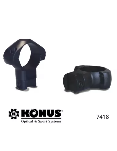 Anelli di montaggio alti Konus – 30MM - slitte Calibro 22. e Airguns