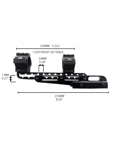 Schemi misure attacchi Konus Cantilever Mount