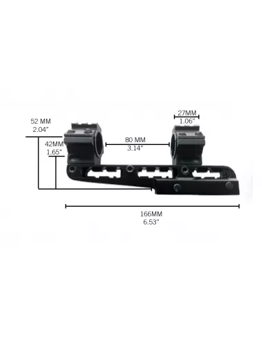 Schemi misure attacchi Konus Cantilever Mount