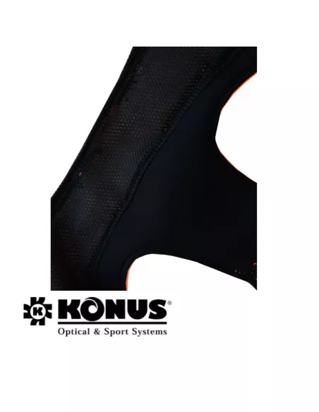 Chaleco protector Konus para colmillos de perro con detalles de tela