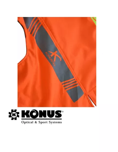 Chaleco protector Konus para colmillos de perro con detalle de logotipo gris