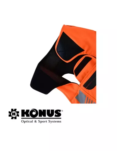 Chaleco protector Konus para colmillos de perro con detalle en el cuello
