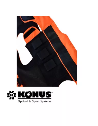 Chaleco protector de colmillos de perro Konus, detalle del cuerpo