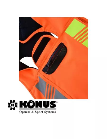 Chaleco protector Konus para colmillos de perro con detalle de presilla