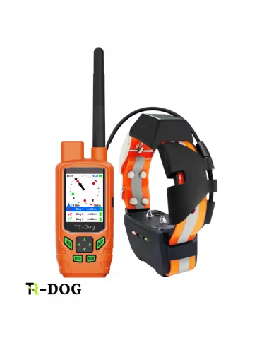 TR-dog® Houndmate 100/R50 Collare GPS giallo + Palmare Arancione