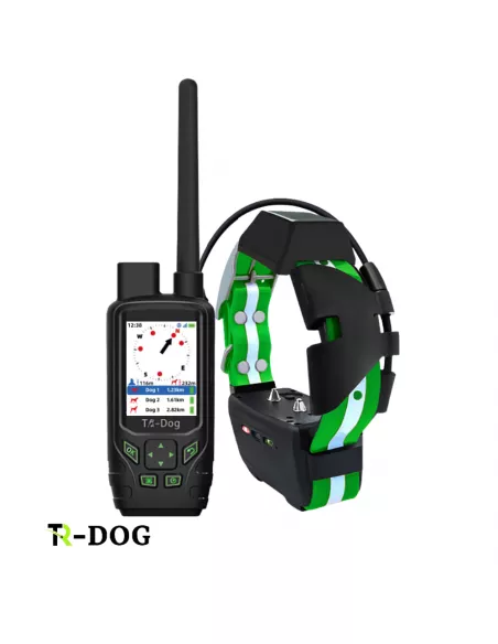 Collar GPS TR-dog® Houndmate 100/R50 verde + Dispositivo portátil negro