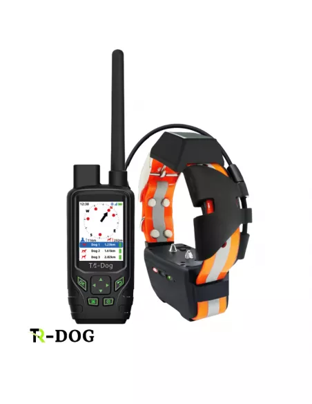 Collar GPS TR-dog® Houndmate 100/R50 naranja + Dispositivo portátil negro