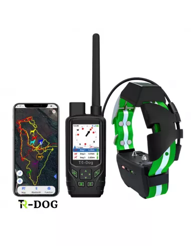 TR-dog® Houndmate 100/R50 Collare GPS verde + Palmare Nero + cellulare