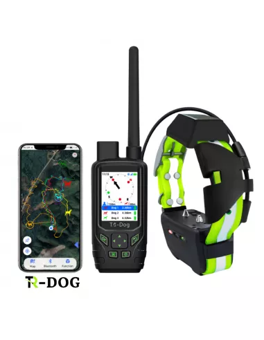 TR-dog® Houndmate 100/R50 Collare GPS giallo + Palmare Nero + cellulare