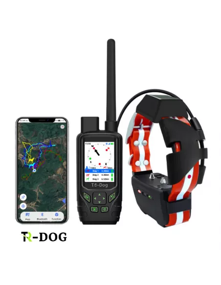 TR-dog® Houndmate 100/R50 Collare GPS rosso + Palmare Nero + cellulare