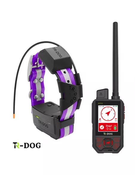 Ошейник TR-dog® Q512 R60 с GPS, фиолетовый, + портативный.